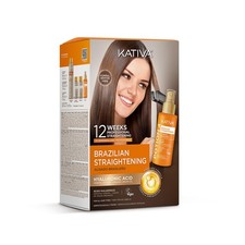 KATIVA Brazilian Keratin Treatment Kit with Potion 4 Thermo-Protective Serum   A