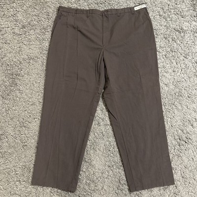 NEW Cintas comfort flex 945-50 mens size 50X32 brown uniform Work Pants
