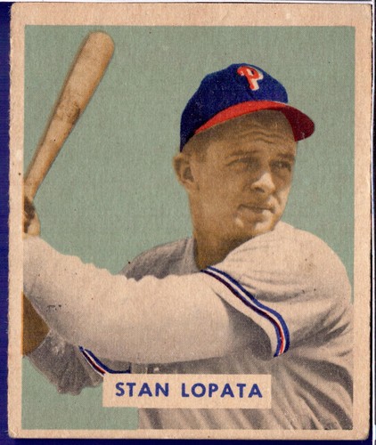 1949 Bowman #177 Stan Lopata Philadelphia Phillies RC EX-MT - Bild 1 von 2