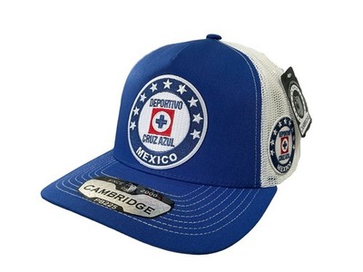 DEPORTIVO CRUZ AZUL SOCCER HAT ROYAL White Mesh 2 LOGOS MEXICO EL CHAPO GUZMAN