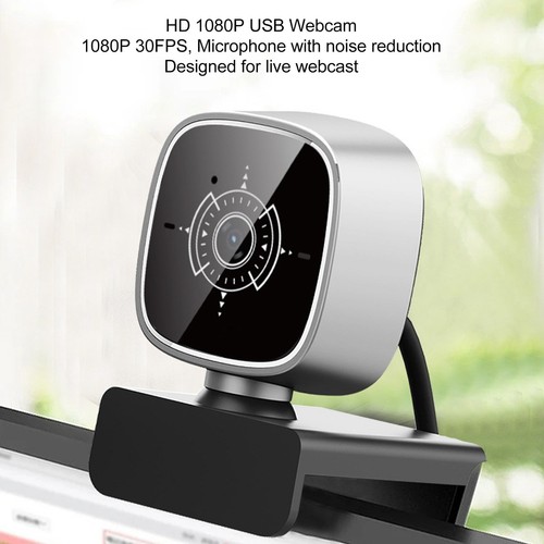 USB Webcam 1080P 30FPS Noise Reduction Dual Mic Rotatable Plug And Play PC Ca CB - Afbeelding 19 van 24