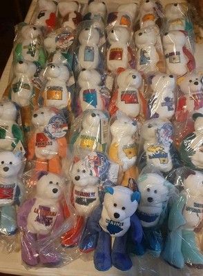 Lot of 31 Limited Treasures Coin Bears -  28 States + 3 RARE  Territories