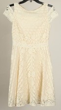 Tahari Arthur A Levine Dress Women’s 2P White A Line Off The Shoulder Lace 