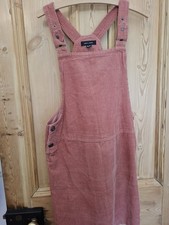 New Look Size 12 Cord Pinafore With Adjustable Straps, Buttons At Both Sides