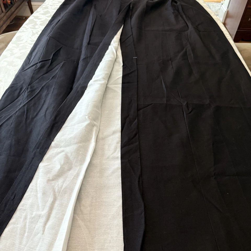 JCP Home SET 2 Clip Anillo Pellizco Plisado Forrado Cortinas Cortinas + ANILLOS 83"L Negro Foto 2 de 4