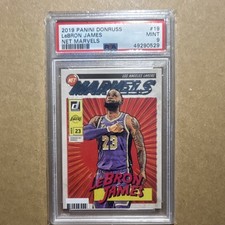 Panini Donruss Net Marvels LeBron James #19 PSA 9 Lakers Basketball 2019-20