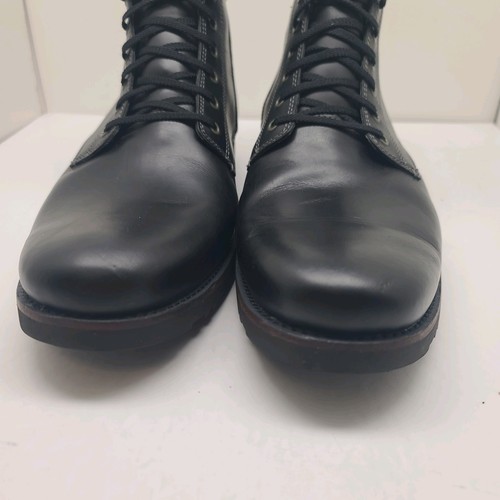 Timberland Kendrick Side Zip Ankle Boots Black Leather Lace Up Mens Size 12 - Picture 6 of 11