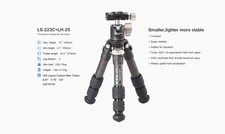 Leofoto LS-223C  LH-25 Camera Tripod with ball head Portable Mini Carbon Fiber