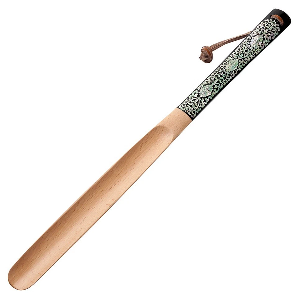 Antique Alive Wooden Shoe Horn With Mother Of Pearl Design Korea New Original Packaging Luxury - Image 2 of 4