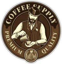 Coffee Supply Barista Premium Quality Late Car Bumper Window Sticker Decal 4.6"