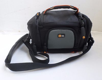 Case Logic SLCC-2 Digital Camera Camcorder Case Black Orange with strap