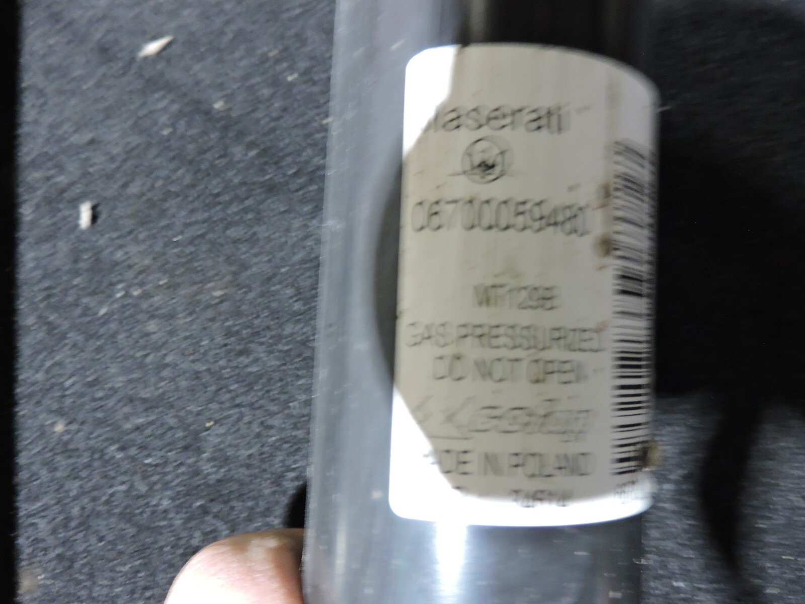 2014-17 MASERATI GHIBLI REAR PASSENGER SHOCK ABSORBER STRUT 6700059480