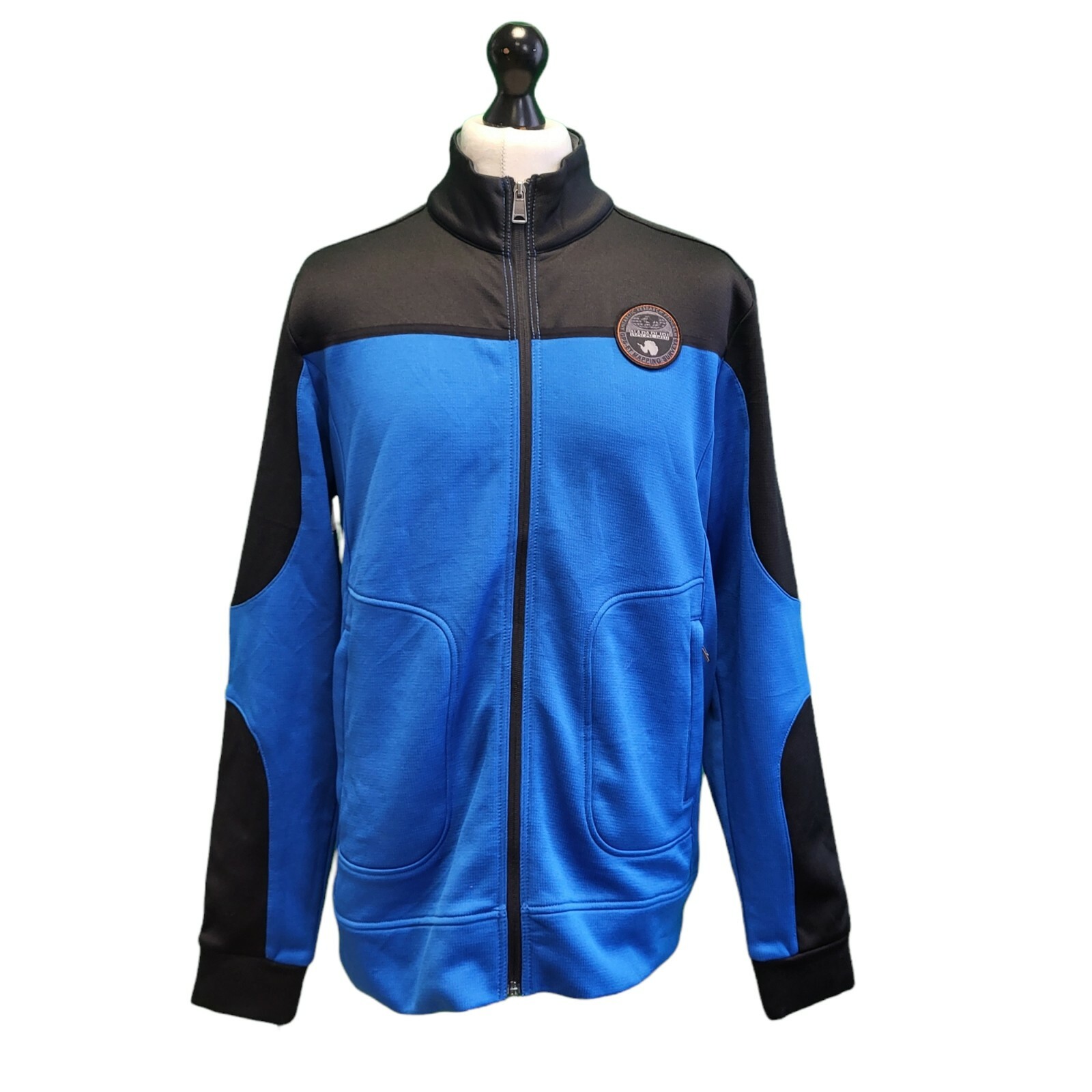Vintage Napapijri Walking Jacket Blue Hiking Track Style XL eu 56 Men's