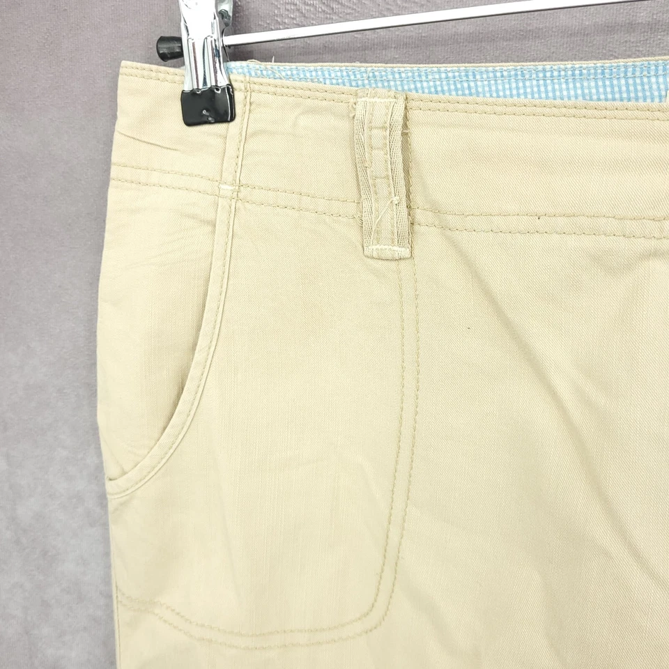 Pantalones capri Levis Cargo para mujer 8 bolsillos beige senderismo aire libre Foto 4 de 4