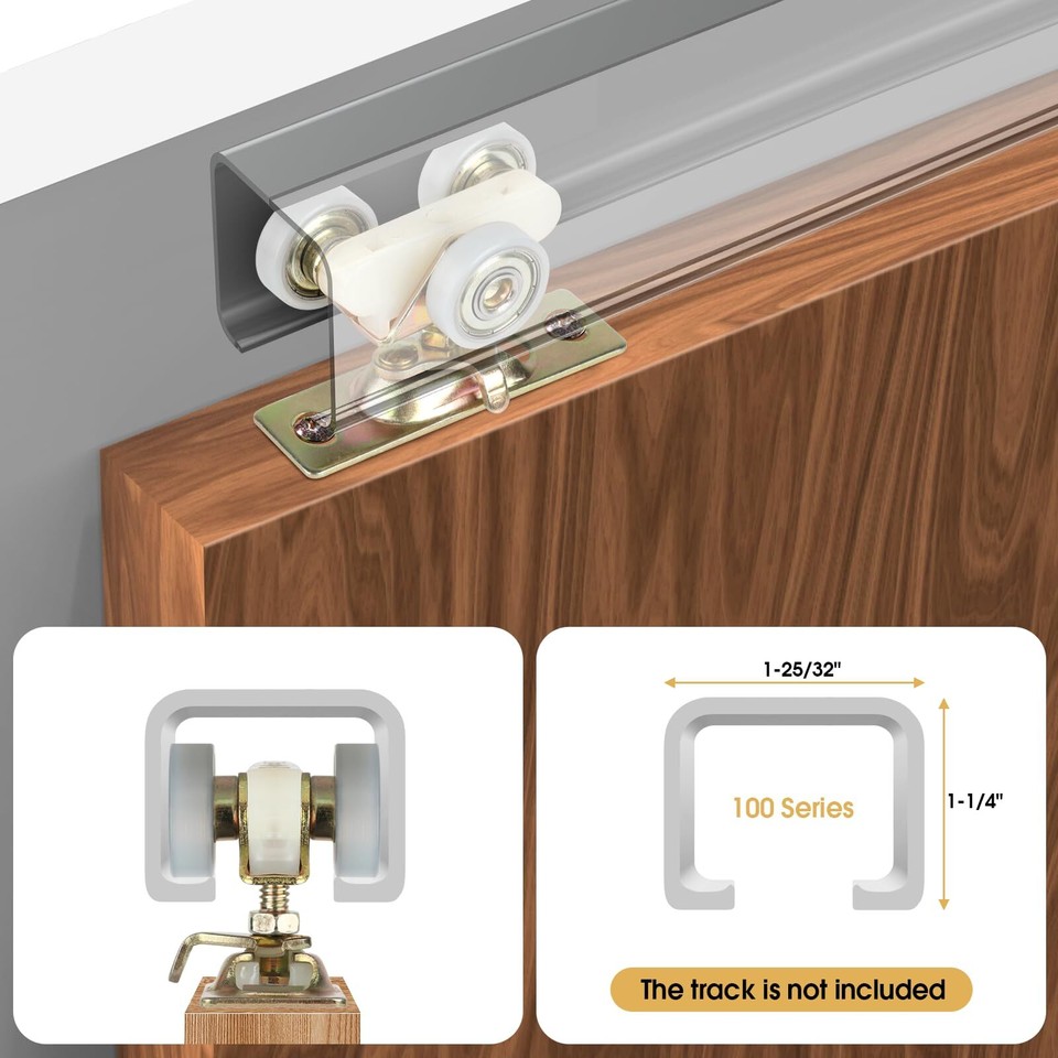 Pocket Door Rollers, Sliding Door Top Hanger Rollers Fit Johnson Part