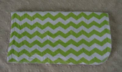 Circo Green White Chevron Baby Blanket Flannel Receiving Zig Zag Lovey