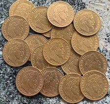 France 10 Francs or Napoléon III Tête Laurée SUP