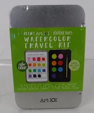 Art 101 Mini Art Creative Tools Watercolor Travel Kit Color Chart - New Sealed