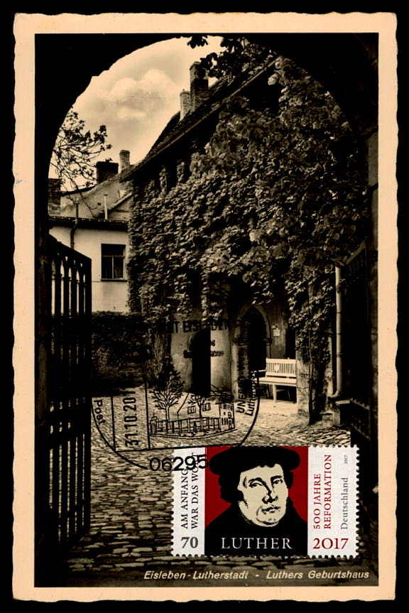 BRD MK 2017 MARTIN LUTHER EISLEBEN GEBURTSHAUS MAXIMUMKARTE MAXICARD MC CM dm29