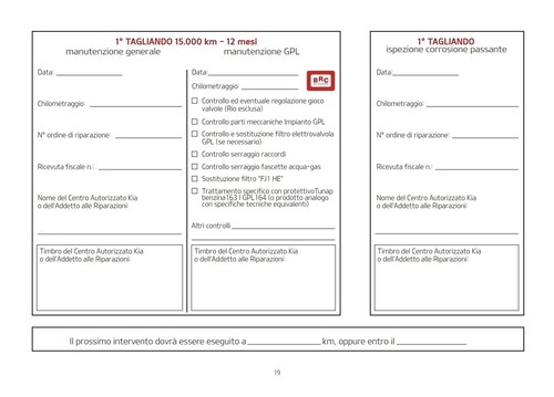 Kia Italienisches Serviceheft 2010 - 2015 - Bild 5 von 7
