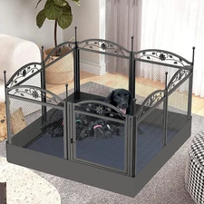 Extra Large Dog Playpen Deep Dog Whelping Fence Pen Box Bed Waterproof Mat Crate