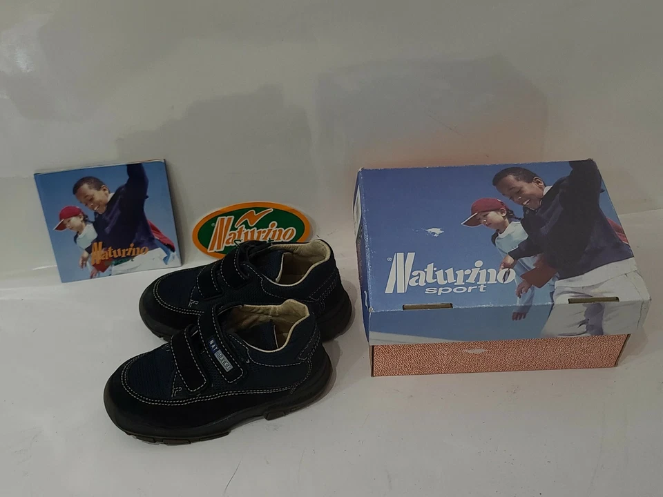 Zapatos Falc Naturino Niños Cuero Azul Niño Pequeño Talla EU 26 US 9.5 niños CAJA Italiana Foto 2 de 4