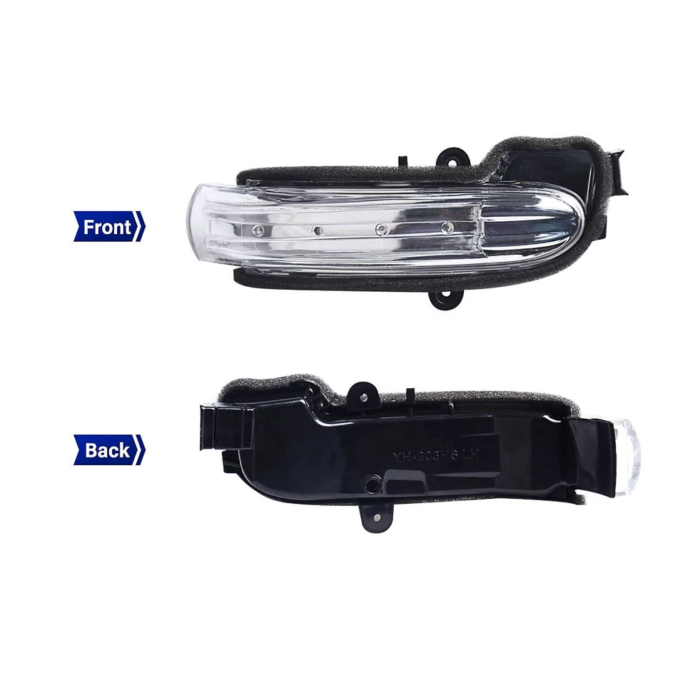 Luz de señal de giro del espejo retrovisor lateral LED 2 PIEZAS para Mercedes-Benz W203 2004-2007 Foto 3 de 4
