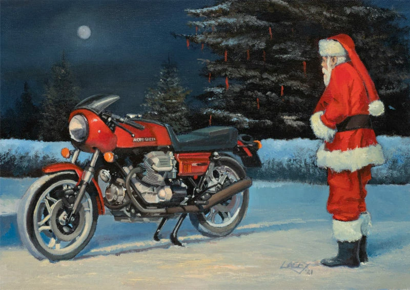 ROTHBURY Moto Guzzi Le Mans 850 Italian Motorbike Motorcycle Christmas Xmas Card