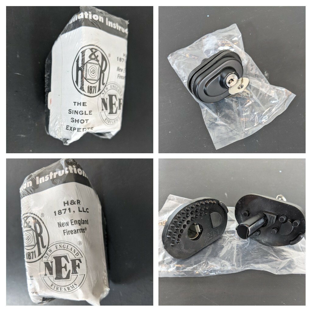 Safety Locks NEF England H & R Gun Padlock Trigger Lock and Franzen Key Lock