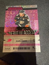 23-24 upper deck credentials leo carlsson pink /49