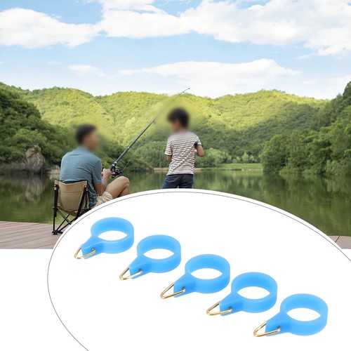 Versatile Applications 5PCS Elastic Fishing Hook Holders Rubber Rings