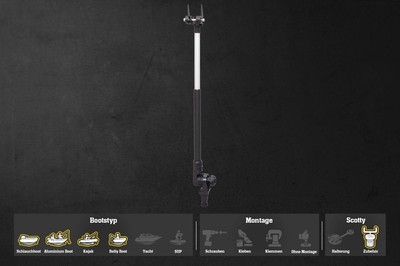 Scotty Teleskop Geberstange für Echolot Fishfinder Transducer (300-500mm) 