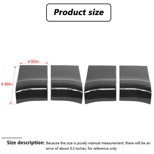 4x Cubierta decorativa de moldura de panel de manija de puerta interior para Ford F150 2015+ grano de madera negro - Imagen 8 de 9