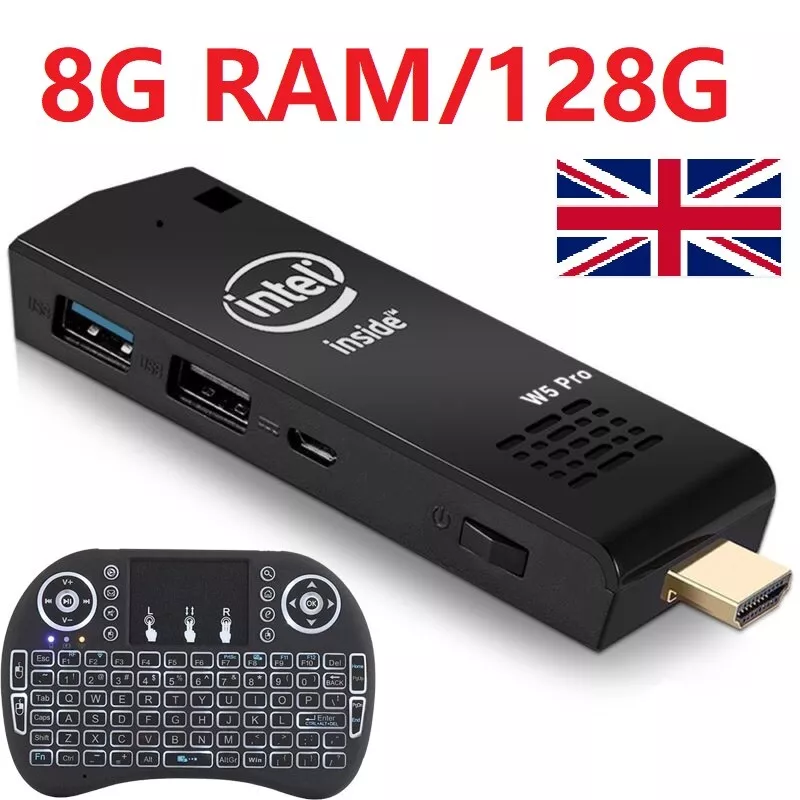 historisk Gå igennem Voksen 🇬🇧 Windows10 Mini PC stick 8GB RAM +128GB ROM Intel Quad Core HDMI 4K, UK  | eBay