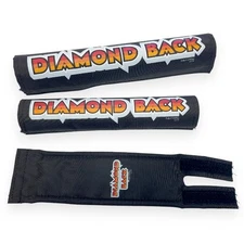 Diamond Back - 1982-1983 Nylon pad set - BLACK with Orange fade  - old school bm