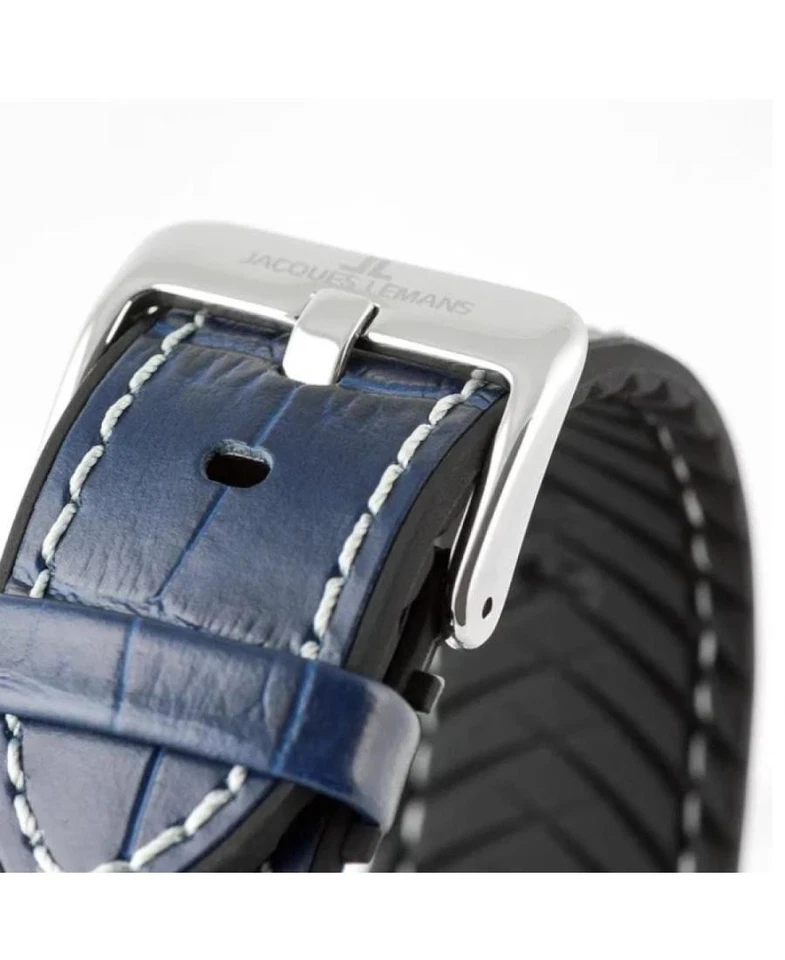 Мужские аналоговые кварцевые повседневные часы JACQUES LEMANS классическое платье синий циферблат водонепроницаемые - Изображение 4 из 4