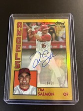 2025 Topps Archives TIM SALMON /50 GOLD FOIL Foilboard 1984 Fan Favorites Angels