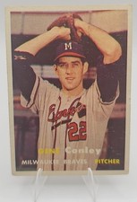 1957 Topps Gene Conley Milwaukee Braves