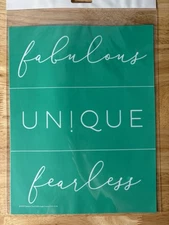 Chalk Couture Fabulous Fearless Size B Transfer Stencil 8x10  Retired