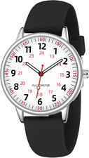 Nurse Watch for Women Waterproof Analog Silicone Watch with Second Hand Nursing