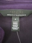 New WHBM White House Black Market Size 4 Purple Deep Amethyst Suede Shirt Blouse — photo 3