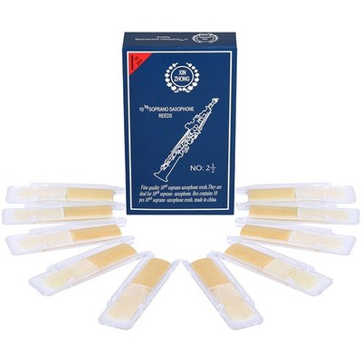10Pcs Hand Made Saxophone Reeds 2.5 Dark Blue Compact Reed for Smooth Playing