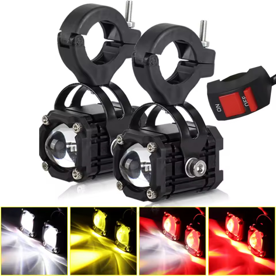 Phares LED de motos anti-brouillard pour quad tout terrain