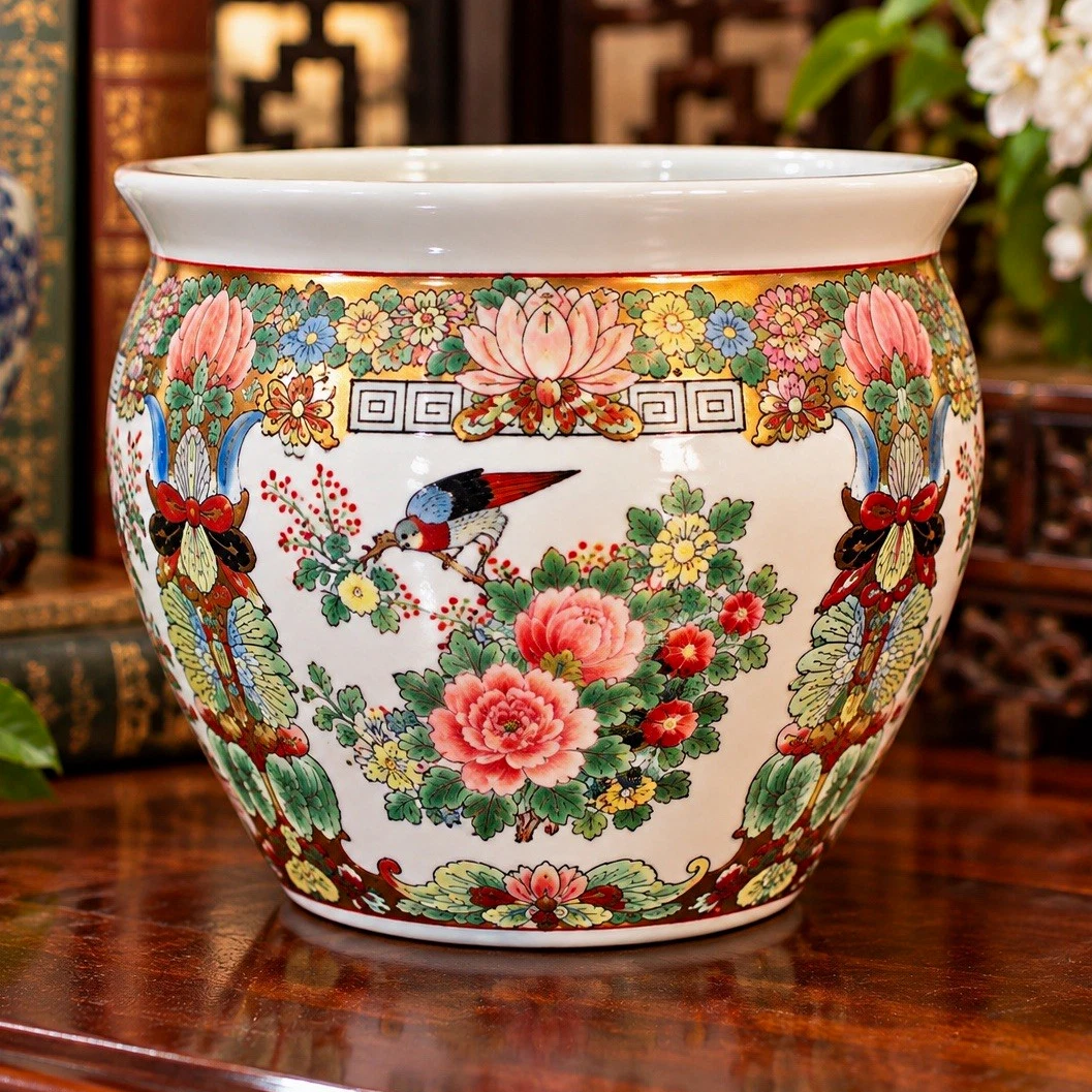中国花盆古董陶瓷花盆| eBay