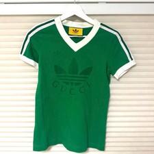 Gucci x Adidas Trefoil Logo T-Shirt Green XS Used