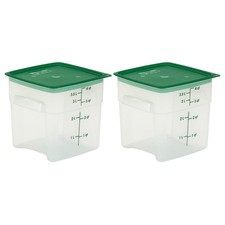 Cambro Food Storage Containers with Lids Microwave Safe and BPA-Free - 4 QT Q...