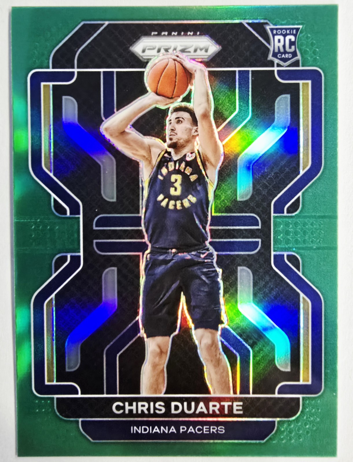2021-22 Chris Duarte Panini Prizm Silver Green Prizm Rookie #315 Pacers 🟢✨️
