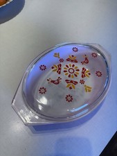 Vintage Pyrex Friendship 2.5 Quart Oval Covered Casserole Dish 045
