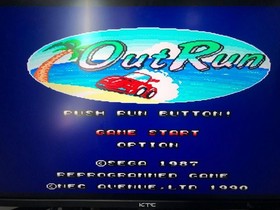 Out Run W/Case Manual PC Engine Hu Card Retro Used Game Good NTSC-J Japan