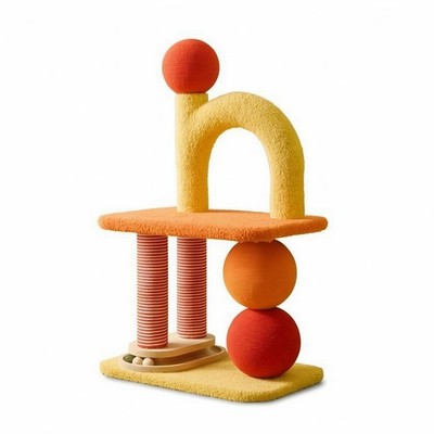Katzen Activity Baum mit Spielbällen Interaktive Katzenstruktur mit Kratzbaum
